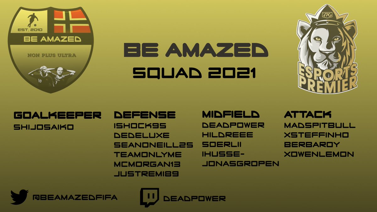 Be Amazed (@beamazedfifa) on Twitter photo Ready for a new season in <a href="/OfficialVPG/">Virtual Pro Gaming</a> still a team in progress, changes could be done to the squad. Good luck to all teams playing tonight. Ready for a new season in <a href="/OfficialVPG/">Virtual Pro Gaming</a> still a team in progress, changes could be done to the squad. Good luck to all teams playing tonight.