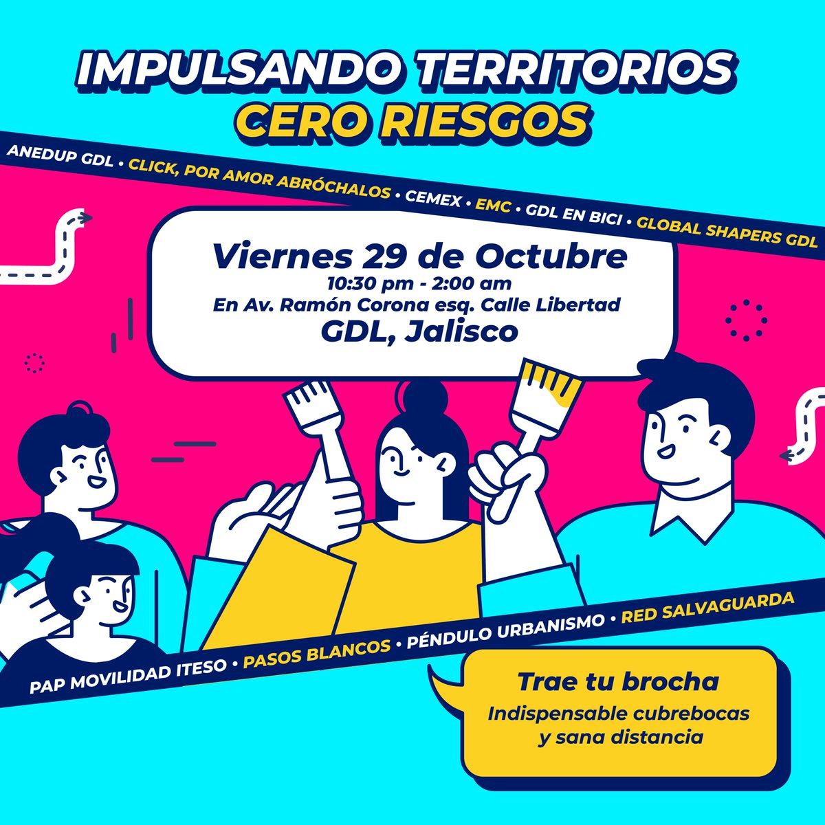 Ven este viernes 29 a intervenir la "Estrella de la Muerte" para que sea un cruce más seguro para todas las personas que transitan día a día este entorno. 👩🏽‍🦽👩🏽‍🦯🚶🏾‍♀️

<a href="/BlancosPasos/">pasos_blancos</a> @PapMusITESO <a href="/gdlenbici/">Gdl en bici</a> <a href="/Anedup_Gdl/">ANEDUP Gdl</a> <a href="/JSalvaguarda/">Jóvenes Salvaguarda</a> <a href="/Pendulo_UE/">Péndulo Urbanismo Estudio</a> <a href="/shapersGDL/">Global Shapers Guadalajara</a> <a href="/deborasemadeni/">Débora Semadeni</a> <a href="/E_MisionCero/">Estrategia Misión Cero</a>