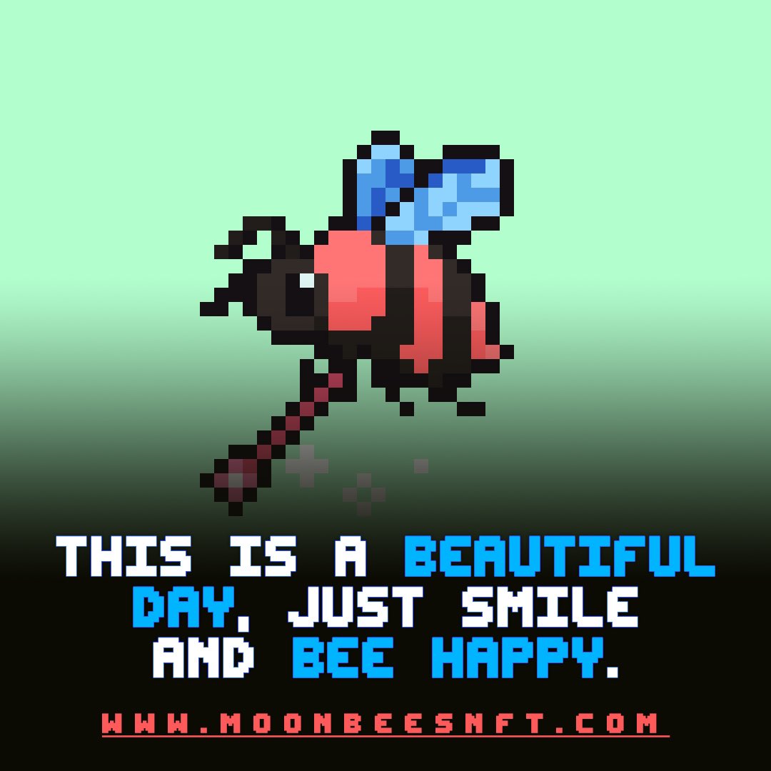 MoonBeesNFT's tweet photo. just bee happy ❤️ https://t.co/4vsDfKtsN8