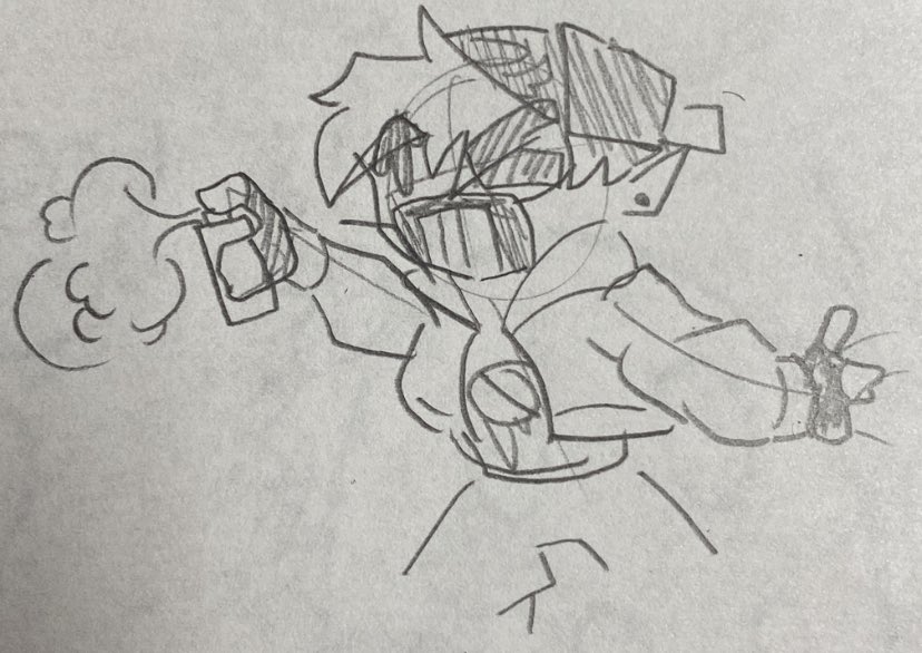 demonbait_cold's tweet image. Lmao cute doodles of @fnfarmageddon @FnfSprayPaint @FNFracing @vsFantasyMod just for fun :D might make more of other mods