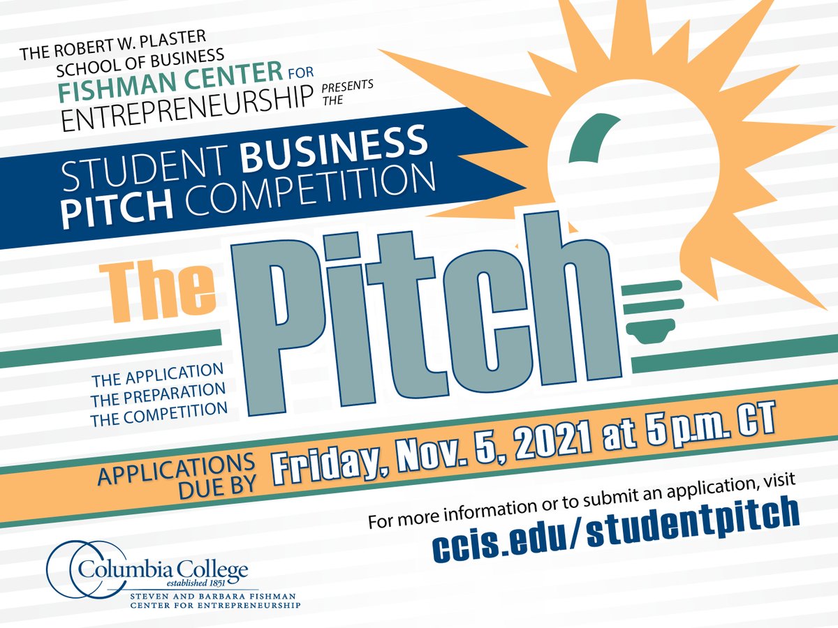 Are you still undecided about applying for Pitch Competition? Join us for a Pitch Info Session on Thursday 10/28 in NEW 134 at 4:30 p.m. The meeting is in-person but Zoom is available. Drop an e-mail to Fishman Center director, Becky Bocklage at fishmancenter@ccis.edu.
