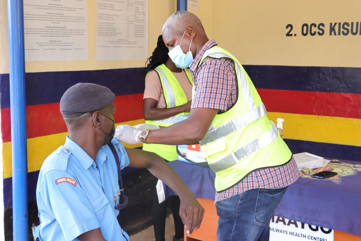 KenyaShipyards's tweet photo. As part of its obligation to Corporate Social Responsibility, KSL, Kisumu Shipyard offered vaccination for Covid-19 to residents. #COVID19 #johnsonandjohnson https://t.co/zTXvFA1LQd