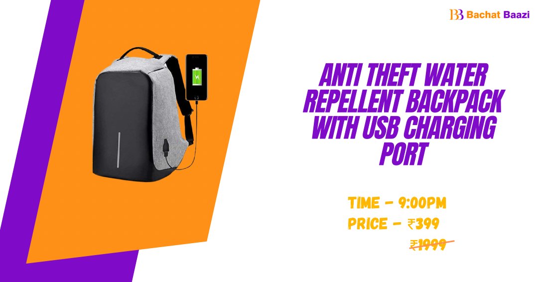 Anti Theft Water Repellent Backpack with USB Charging Port will be available at the lowest possible price at 9:00 PM⁠.⠀
⠀
Link in Bio⁠⠀
⠀
#ecommerce #ecommercewebsite #ecommerceapp #product #sale #salesalesale #offer #offerprice #offersale #discount #shopping