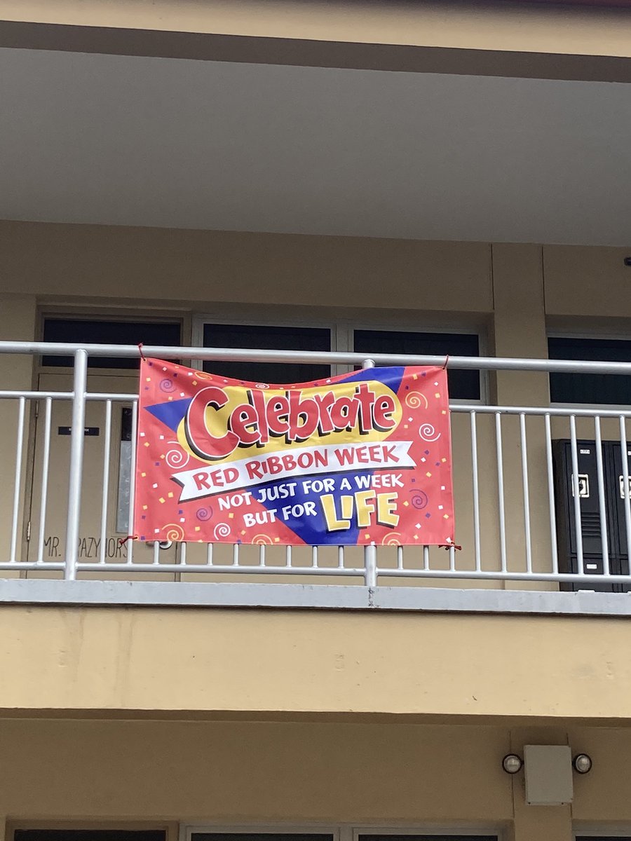 pascohighss's tweet photo. IT’S RED RIBBON WEEK!!! Come visit our table at lunch and check our our activities for today! (And also peep the cute decorations around campus) #RedRibbonWeek #drugfreelookslikeme #pascostrong https://t.co/1mVAXGk3eO