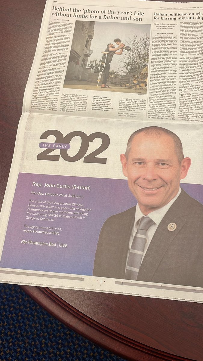 SenJohnCurtis's tweet photo. It’s in the print edition so it must be true. Join me live with @JaxAlemany at 1:30 pm ET. https://t.co/vGuw8HqZUD https://t.co/MYkjvdtCqC