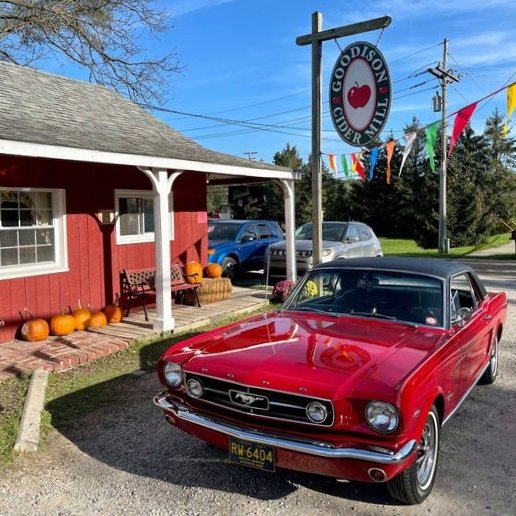 GoodisonCider's tweet photo. We love when classic cars drive up to the mill. Thanks for sharing these nice photos. We love the color too! Glad you found a sunny day to visit.
#GoodisonCiderMill #MichiganCiderMills #ClassicCars #FordMustang #Pony #Mustang #RedPony #OaklandCounty #CiderMills https://t.co/4HwZgfsXMl