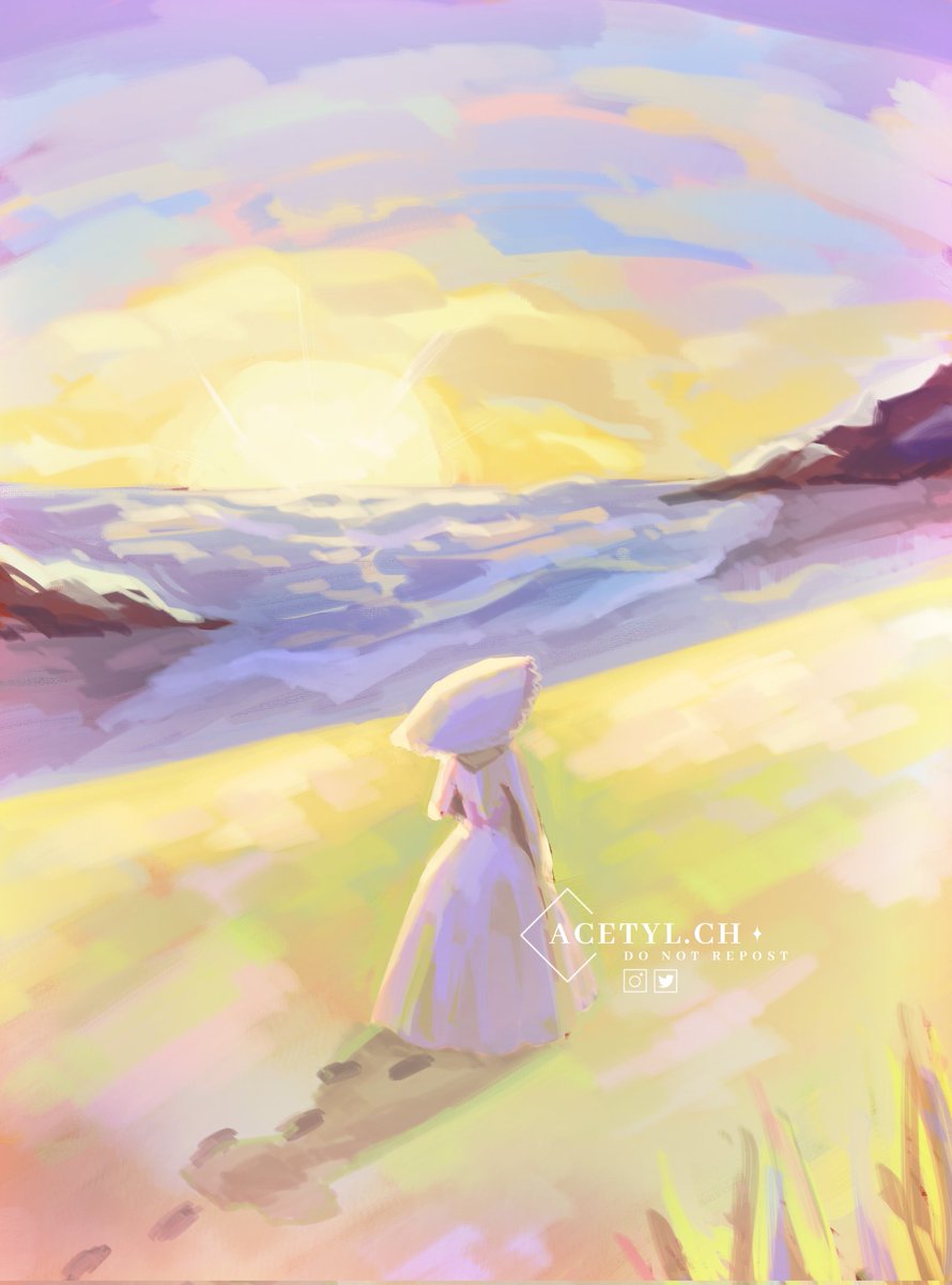 Acetylch0line's tweet photo. Thing I did in my art club :3 theme was 'impressionism' https://t.co/9kSx7rFiFf