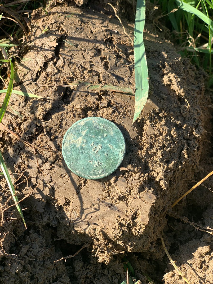 The oldest Penny I found so far! #metaldetecting #Britishcoins #perfectday