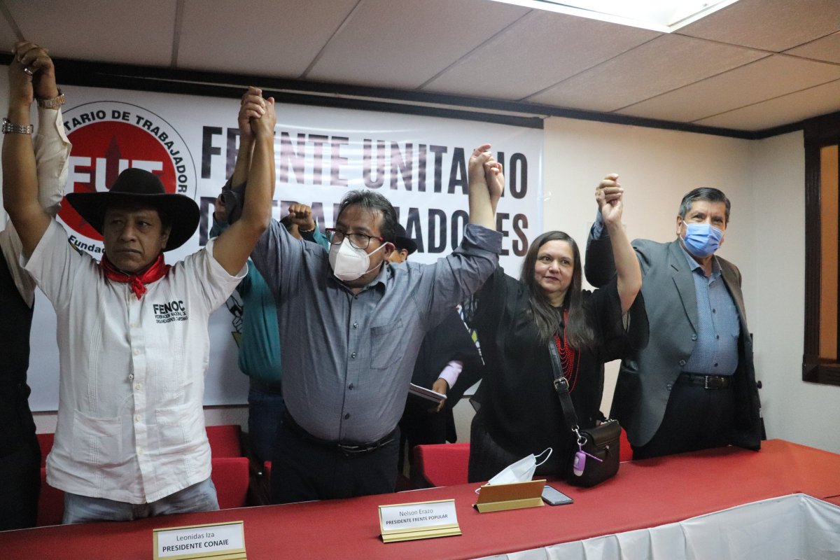 CONAIE_Ecuador's tweet photo. Estas fueron las declaraciones del Colectivo Nacional de Dirección del Parlamento Plurinacional de los pueblos, sobre la convocatoria a la jornada nacional progresiva de resistencia y movilización desde el 26 de octubre.

#EnUnidad👇

https://t.co/vYQ5nWuohJ https://t.co/S74uJ7484p