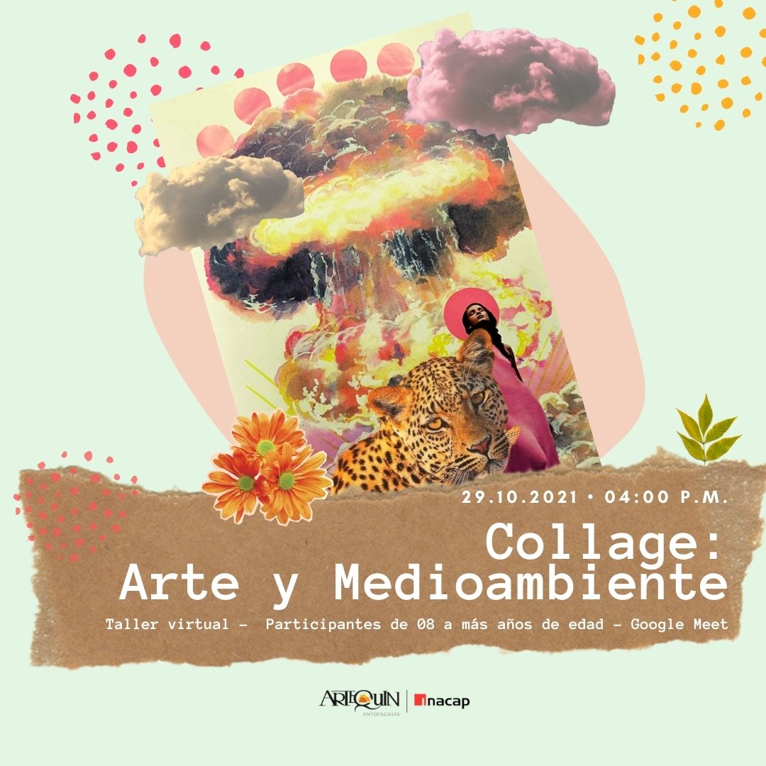 Artequin_Antof's tweet photo. #antofagasta #taller #arte #collage 
¡Inscríbete en nuestro Taller virtual "Collage: Arte y Medioambiente" y aprende junto a @gabalamas!
-Viernes 29 / 16:00horas / Meet
-Inscripciones en:
https://t.co/SIWVs5fjWF https://t.co/e8VKlAJUCr
