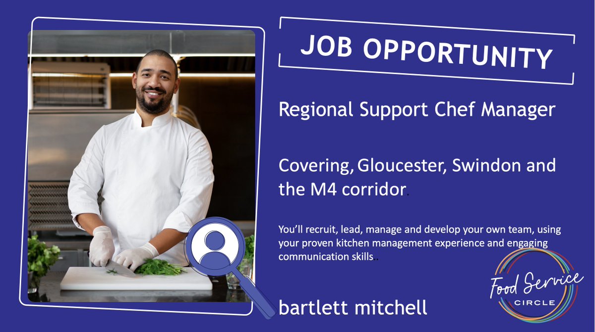 FoodserviceCirc's tweet photo. **REGIONAL SUPPORT CHEF MANAGER**
If you’re inspired by the ingredients you work with to create seasonal, balanced and nutritious menus @cateringbm has a great opportunity for you as a #ChefManager along the M4 corridor. #ChefJobs #JobSearch
👉https://t.co/JeI86gzQ5R https://t.co/BrDOe1LpLt