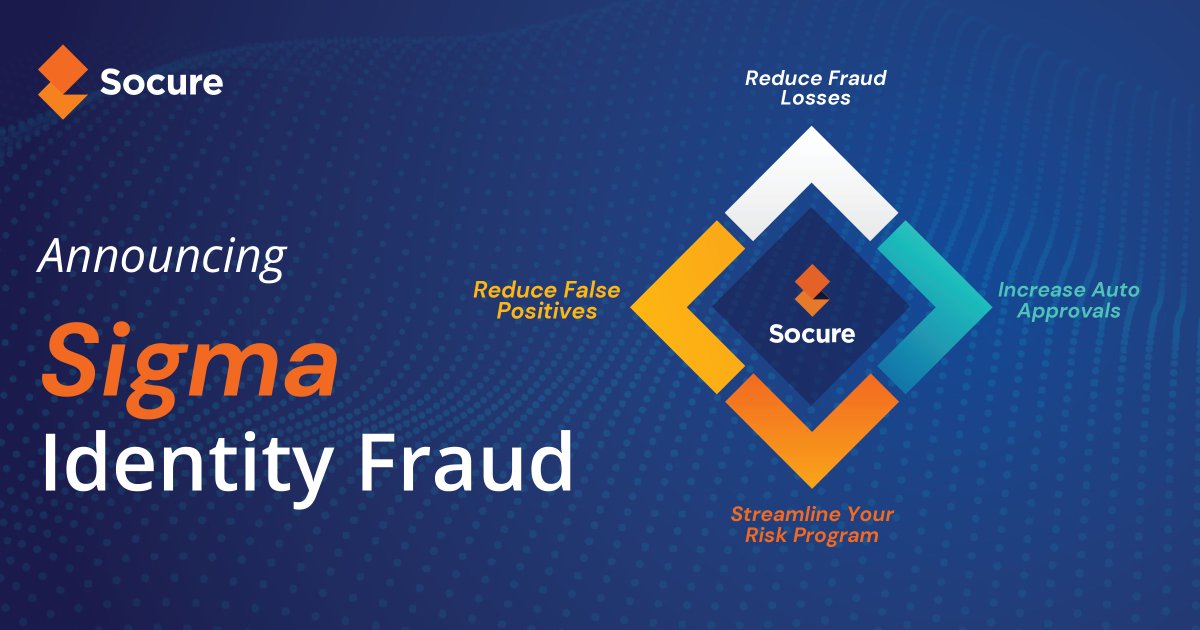 Socure Sigma Identity Fraud captures 90% of fraud in the riskiest 3%, increases auto-approval rates up to 60%, &amp; reduces false positives by >13X. Learn why #IdentityStartsHere and meet up with us Money20/20: hubs.ly/H0Z_q7y0