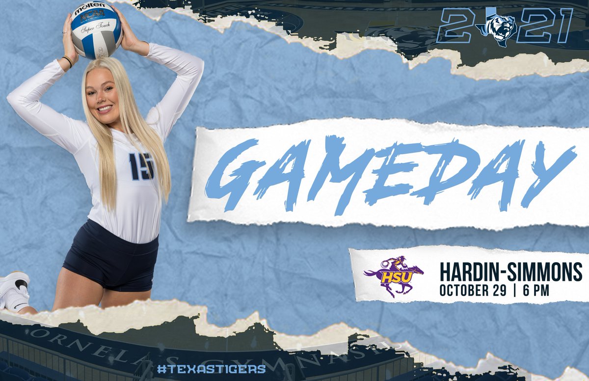 #ETBUGameDay | 🏐
<a href="/ETBU_Volleyball/">ETBU Volleyball</a> 🆚 <a href="/HSUAthletics/">HSU Athletics</a> 
⏱| 6:00 pm 
🏟| bit.ly/OrnelasGym
📺| bit.ly/GoETBUTigersWA…
🍎TV | bit.ly/watchETBUTigers
® TV | bit.ly/ROKUwatchETBUT…
📊| bit.ly/ETBUvbLS
#TexasTigers #TigersUnite