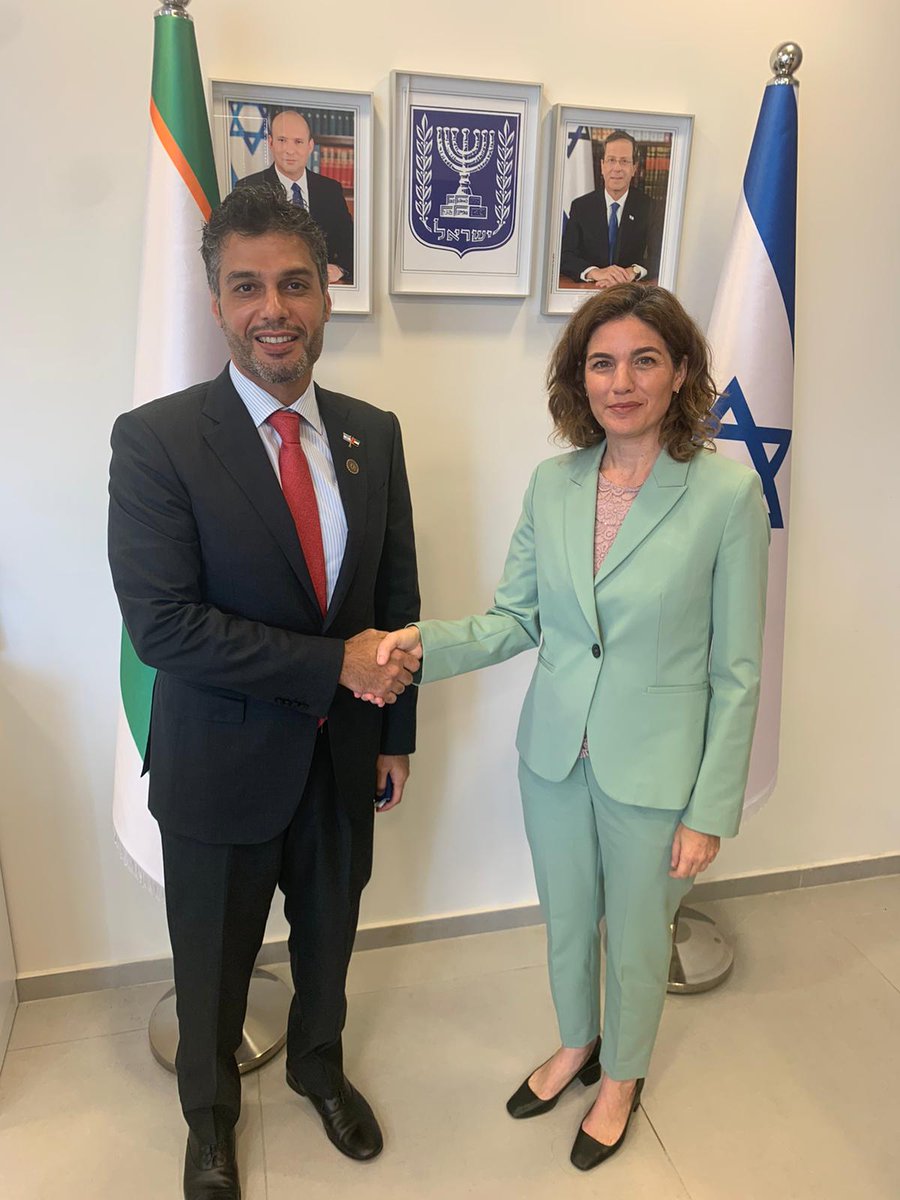 It was a pleasure meeting Israel’s Minister of Environment @tamarzandberg to discuss common challenges &…