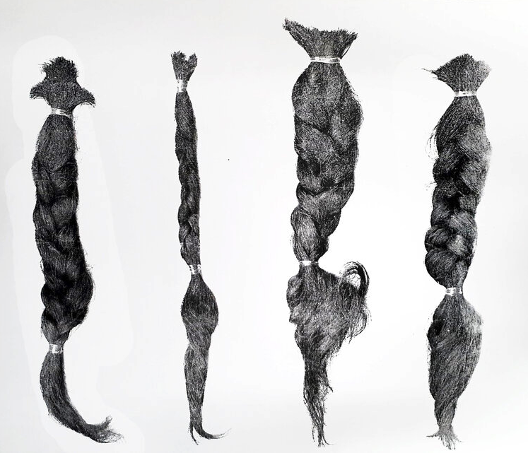 DisArtBot's tweet photo. The Hair Archives, Thanatoceonose Series, 2020, Aminder Virdee @Aminder_Virdee https://t.co/9JUHxnRTDq