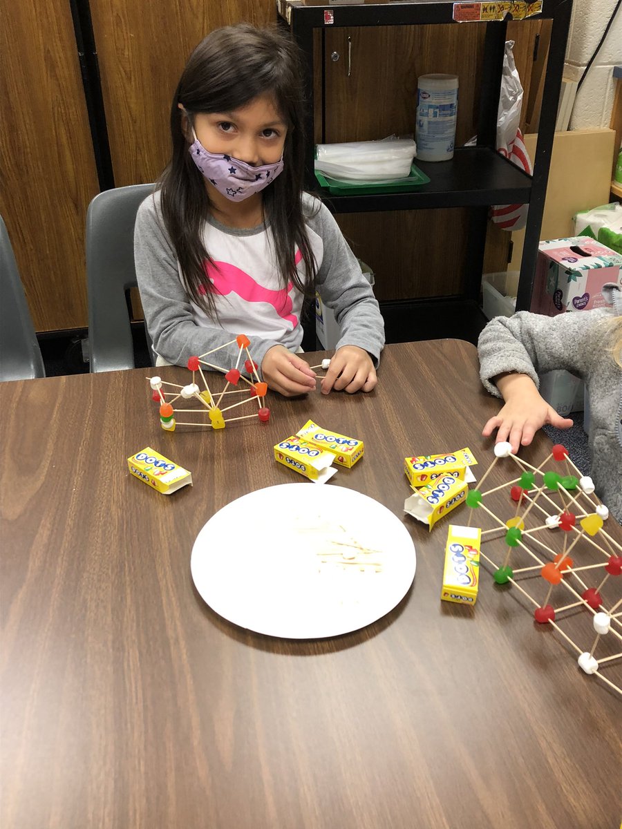 gaudens1st's tweet photo. We had our first visit to the STEAM Lab. Look at these sweet structures! #eaglesdeserveit21 https://t.co/pMpvVb5zEK