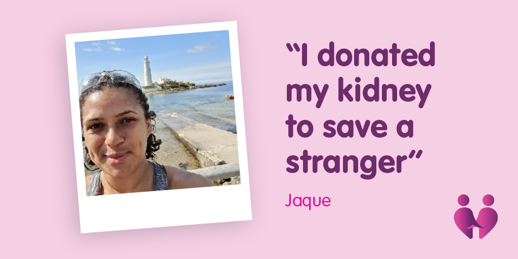 "I donated my kidney to a stranger, so I don't know who has it. I really wanted to donate it because there aren't enough donors, and there is a great need for Black, Asian and minority ethnic donors." - Jaque

#BlackHistoryMonth #OrganDonation