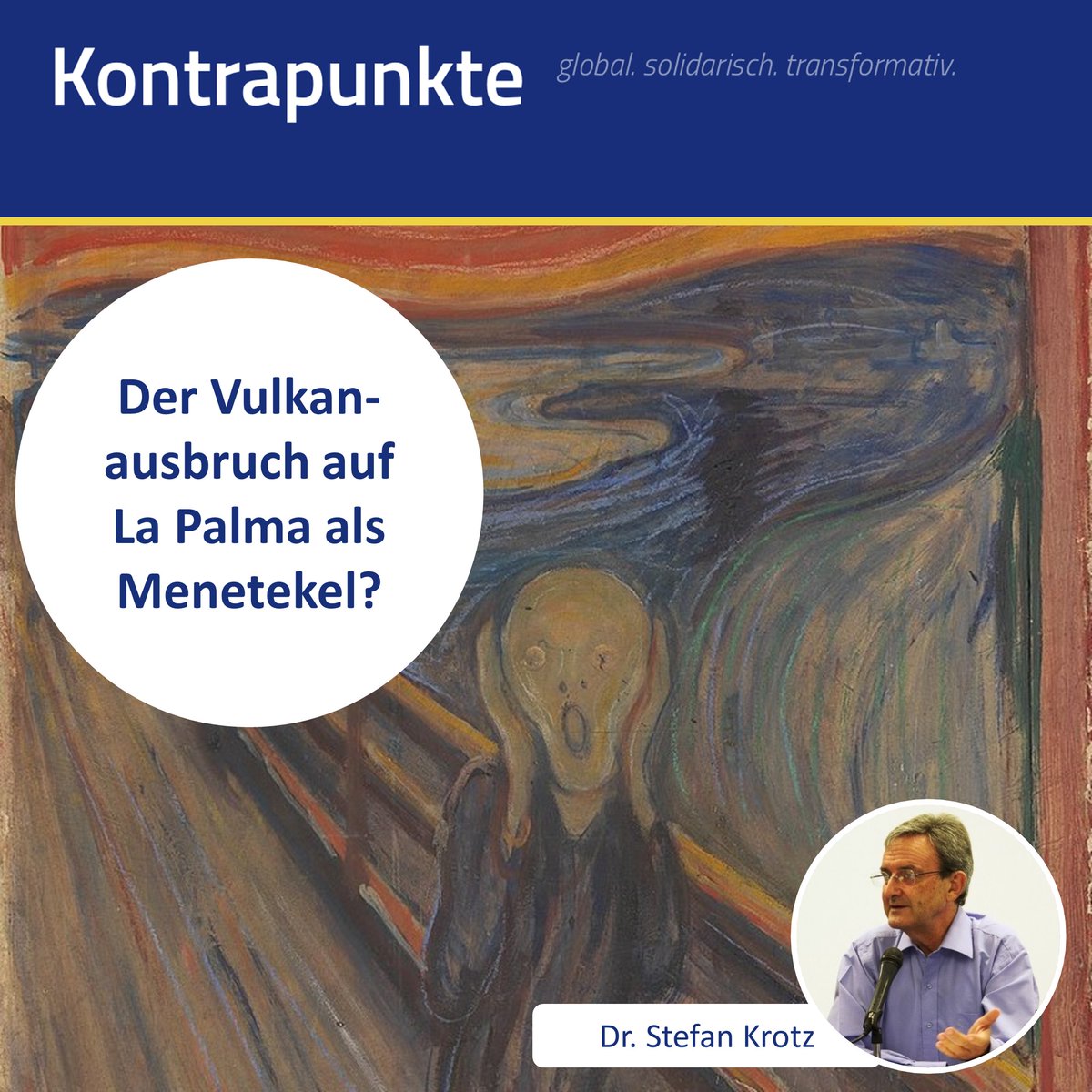 kontrapunkteZGF's tweet photo. Stefan Krotz diskutiert auf #kontrapunktezgf die Bedeutung des #LaPalmaVolcano  in Bezug auf Strategien, um den #Klimawandel  zu stoppen und streift dabei den #Mythos um den persischen König Belsazar.
https://t.co/63bbIW8A1L
 #hfph #FridaysforFuture #ZGF #Menetekel #Vulkan https://t.co/gXcIwPMHD9