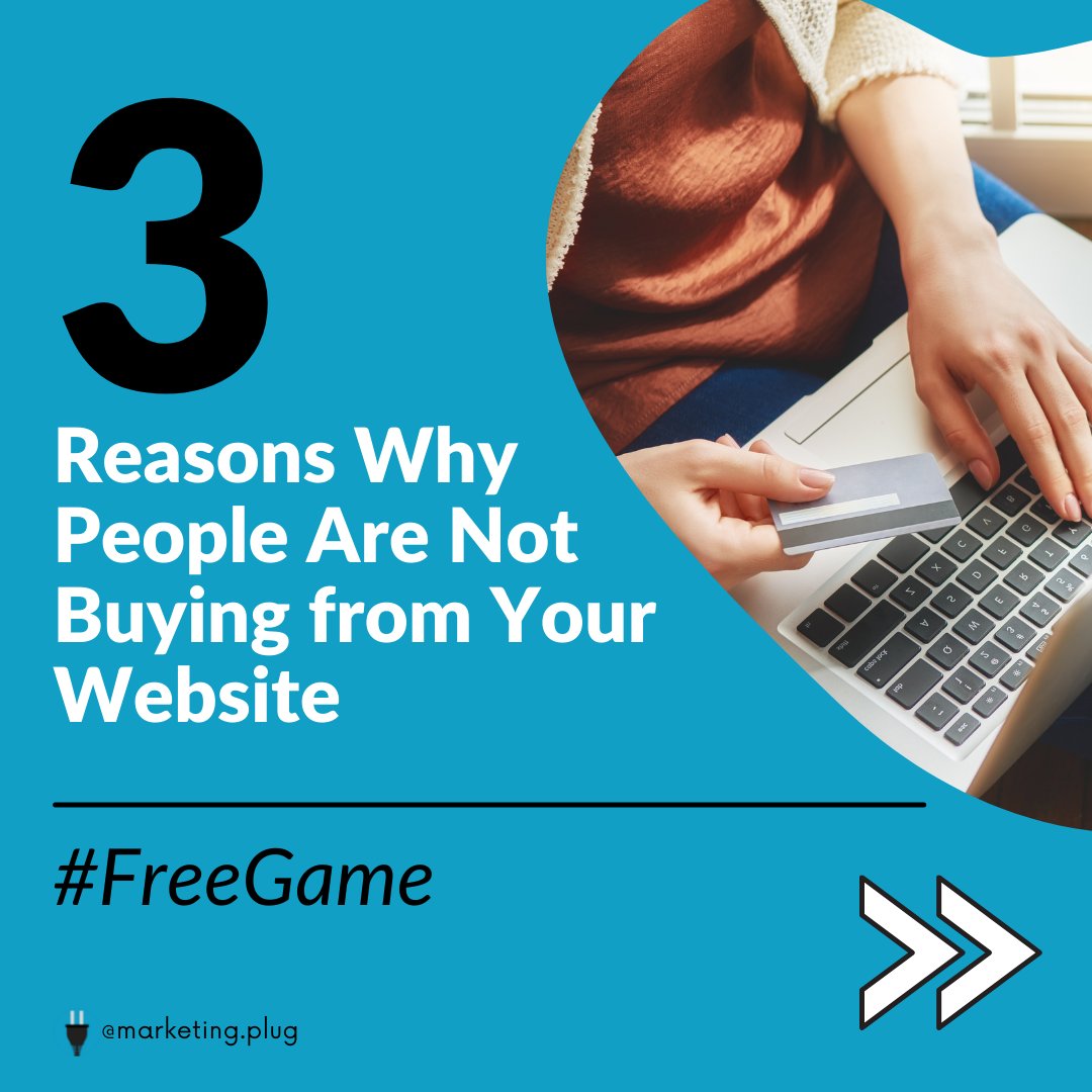 MarketingPlug's tweet photo. If you're getting tons of website traffic but not a lot of website sales, make sure you're not guilty of these 3 things... https://t.co/gmA0T8i6mj