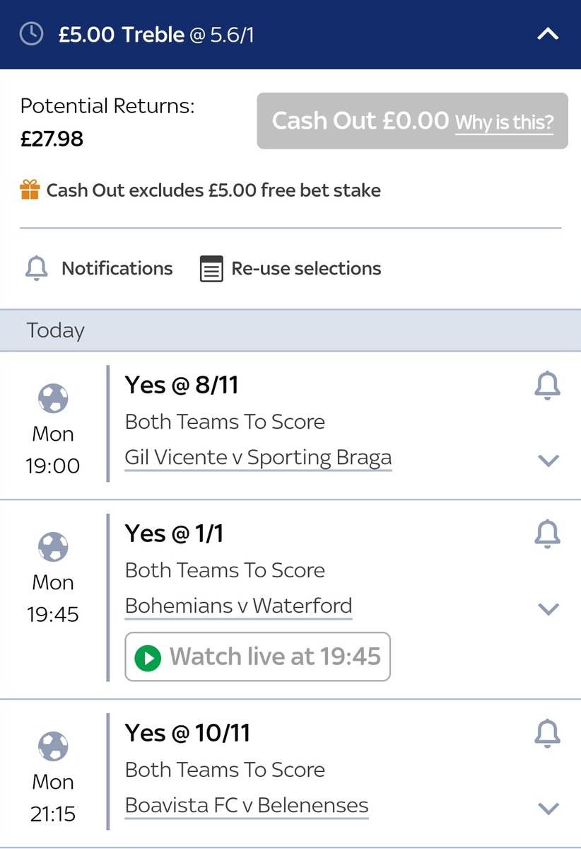 TopTrebles's tweet image. £15 down after 2 bets, redemption required tonight. #toptrebles #affordableprofits