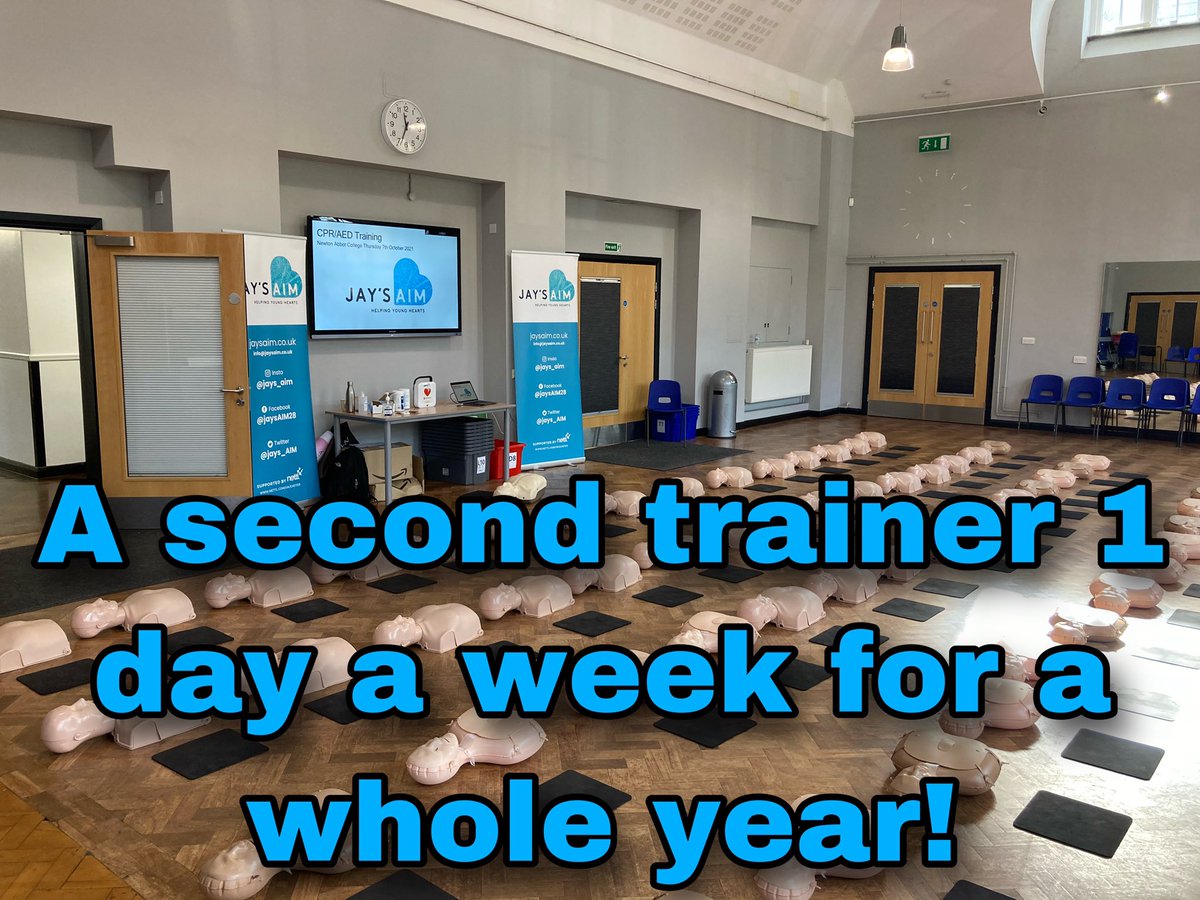 Jays_AIM's tweet image. On Thursday we announced the incredible amount of money that Newton Abbot College had raised for Jay’s Aim. 

The money has been used to fund two of our charity objectives; ‘Providing public access defibrillators to places in need’ and ‘Educating young (con in thread)