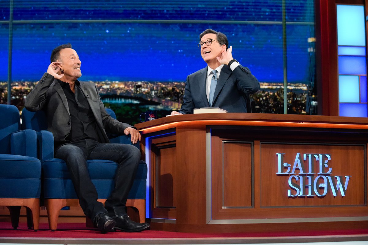 colbertlateshow's tweet image. Have you heard? @springsteen is back on #LSSC tonight!