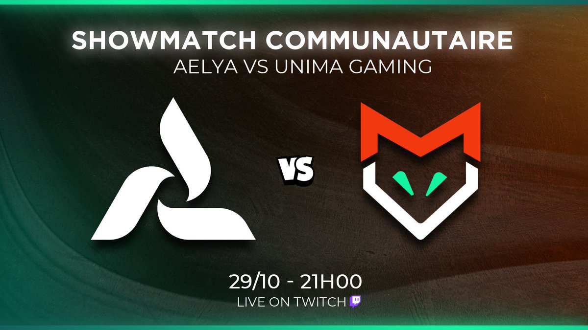 unimagaming's tweet image. On dirait que c'est au tour d'@aelyagg de perdre 3-0 lors d'un showmatch. 😈

Rendez-vous vendredi 21h00 pour non pas un, mais deux showmatchs (communauté + staff) entre Aelya et Unima, cast par @Kuzan_off et @HugzzzBS  ! 🔥

Inscriptions ouvertes sur notre discord.