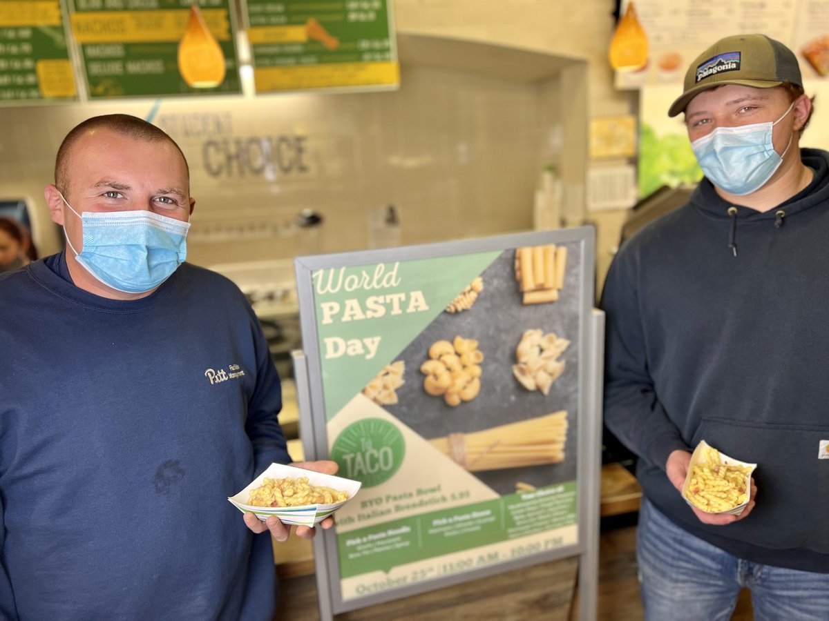 UPJEats's tweet photo. 🍝 Happy World Pasta Day! We’re celebrating by taking over at Tu Taco today from 11am - 10pm with a Build Your Own Pasta Bar for 5.95! There are a variety of toppings to craft your own bowl. 

#upjeats
#worldpastaday https://t.co/t1o29NybHD