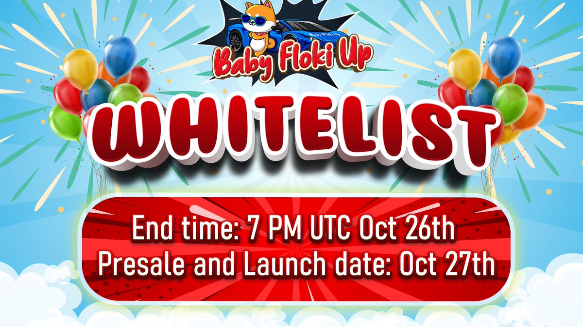 🌼NEW UPDATES💥
#WHITELIST CONTEST is live until 7 PM UTC 26th, which attracted more than 40,000 participants. 👉 gleam.io/0cJWU/whitelis… 
✅ Total 1500 winners: 500 top entries and 1000 random participants who gets at least 170 entries.
✅ Presale and launch date: Oct 27th