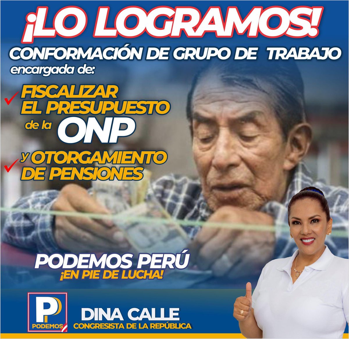 DignaCalle_Of's tweet photo. #ComisiónDePresupuesto APROBÓ mi pedido de conformar el Grupo de Trabajo que se encargará de FISCALIZAR EL PRESUPUESTO DE LA #ONP y el OTORGAMIENTO DE PENSIONES DIGNAS a sus afiliados. ¡Sigamos unidos en pie de lucha!
#TuAmigaDina #TeRepresenta https://t.co/MwB7VWRu8G