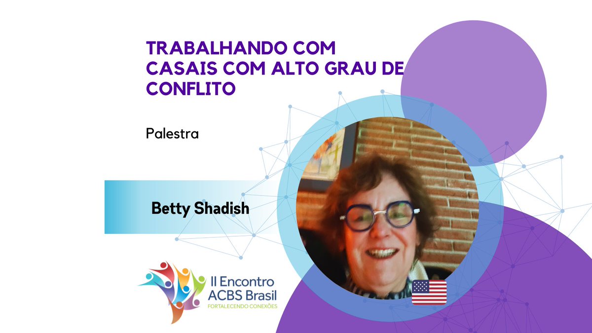 A Betty Shadish estará conosco no II Encontro da ACBS Brasil - Fortalecendo Conexões! 
👉Inscrições no site: eventos.acbs.com.br