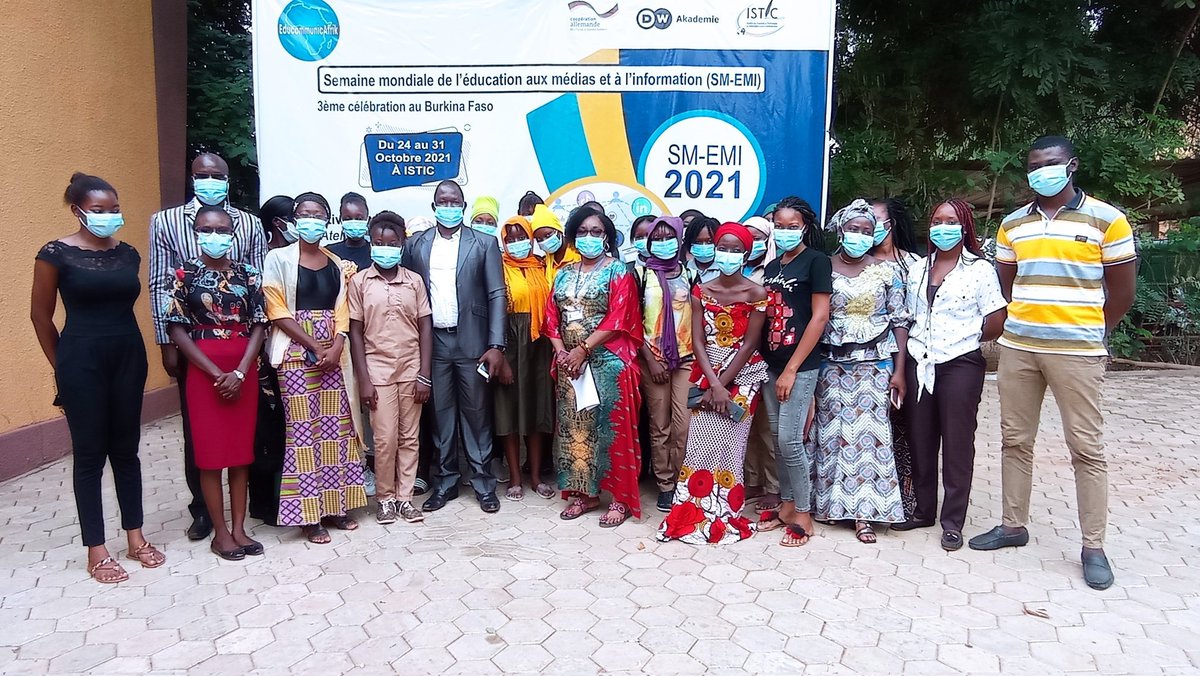CyrilleGUELL's tweet photo. Pour la 3ème fois consécutive, @EducommunicA célèbre la Semaine Mondiale de l'EMI au #BurkinaFaso avec à ses côtés la @dw_akademie &amp; @istic_burkina. Activités prévues : ateliers EMI, Panels, visite de médias, débats oratoires, cross
#GlobalMILWeek 
#BurkinaCelebratesMILWeek2021 https://t.co/HVMDP6bfxe