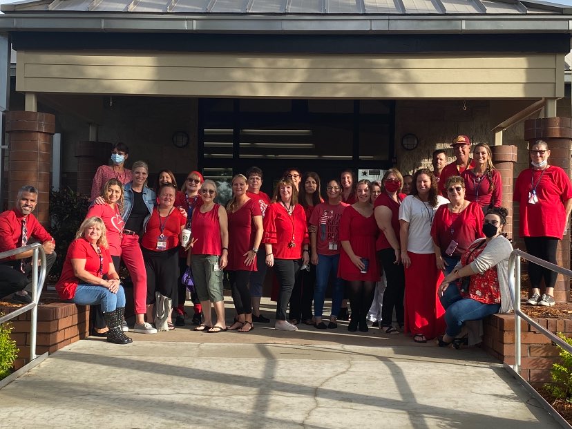Our Shark Staff is kicking off <a href="/redribbonweek/">Red Ribbon</a> in style! <a href="/pascoschools/">Pasco County Schools</a> <a href="/SSES_Sharks/">SSES - Seven Springs Elementary</a> #DrugFreeLooksLikeMe #AllFor1