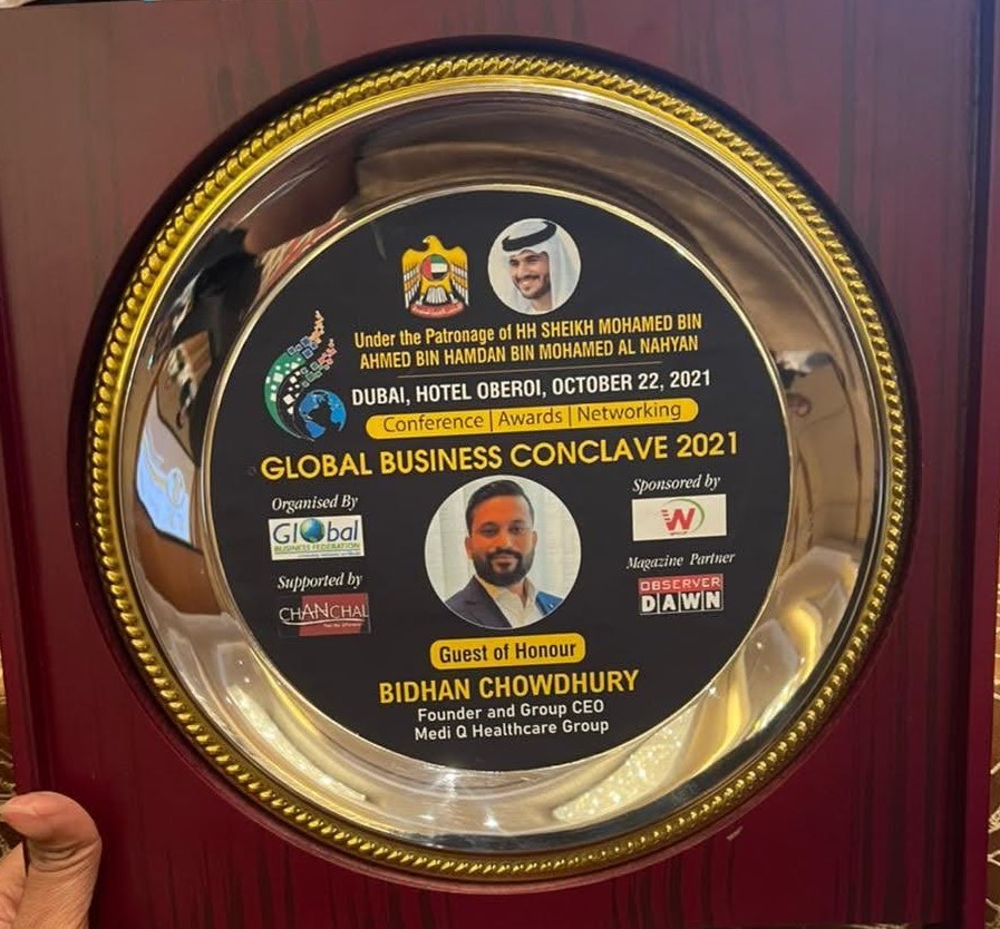 Bidhan_Life's tweet photo. I was extremely delighted when Medi Q was referred to as one of the best healthcare companies at the recent Global Business Conclave during Global Excellence &amp; Leadership Awards-2021. Ankita, my wife, accepted the recognition on my behalf. A big thank you to team Medi Q https://t.co/WrUzZly5DH