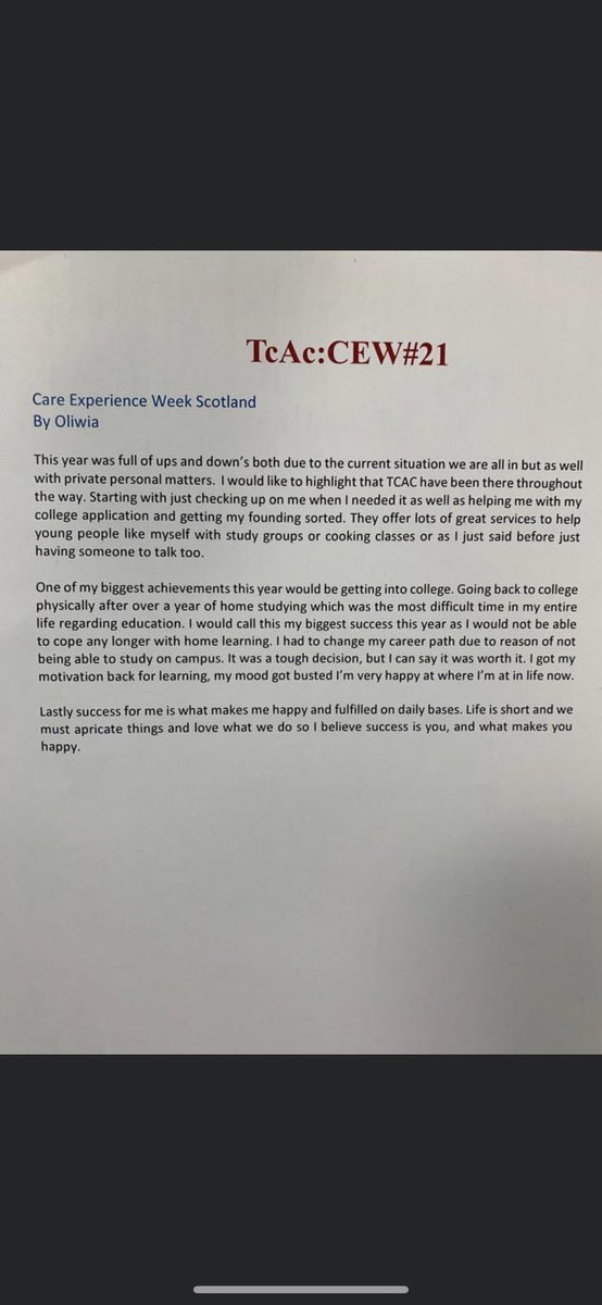 #CEW21 lovely success message from one of our young people #welldone #achievement #success #proudmoments