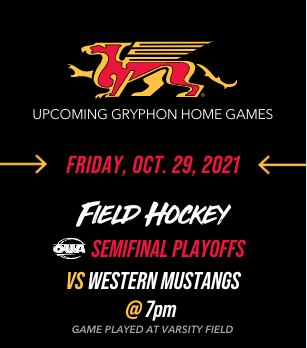 guelph_gryphons's tweet photo. How about a little home playoff action this weekend Gryphons! Tickets on sale today! 

🏑 FH – Oct. 29 – 7pm
🏉 WRUG – Oct. 30 – 1pm
🏉 MRUG – Oct. 30 – 4pm
📍 Varsity Field
🎟 https://t.co/zkH5jKwjNx

#GryphonPride | #UofG https://t.co/uUpaIkQEi2