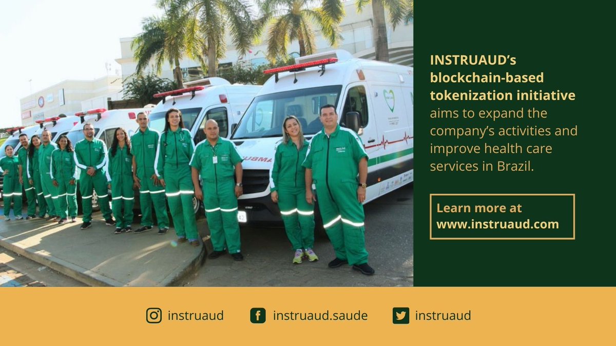 instruaud's tweet photo. With nearly a decade of successful work in the #healthcare sector, we want to expand our services to the whole country. INSTRUAUD's team has been working on its innovative #tokenization project, and now we want you to join us!

Become our CryptoAmbassador: https://t.co/6yuroTKoTV https://t.co/NlnpqwFeTn