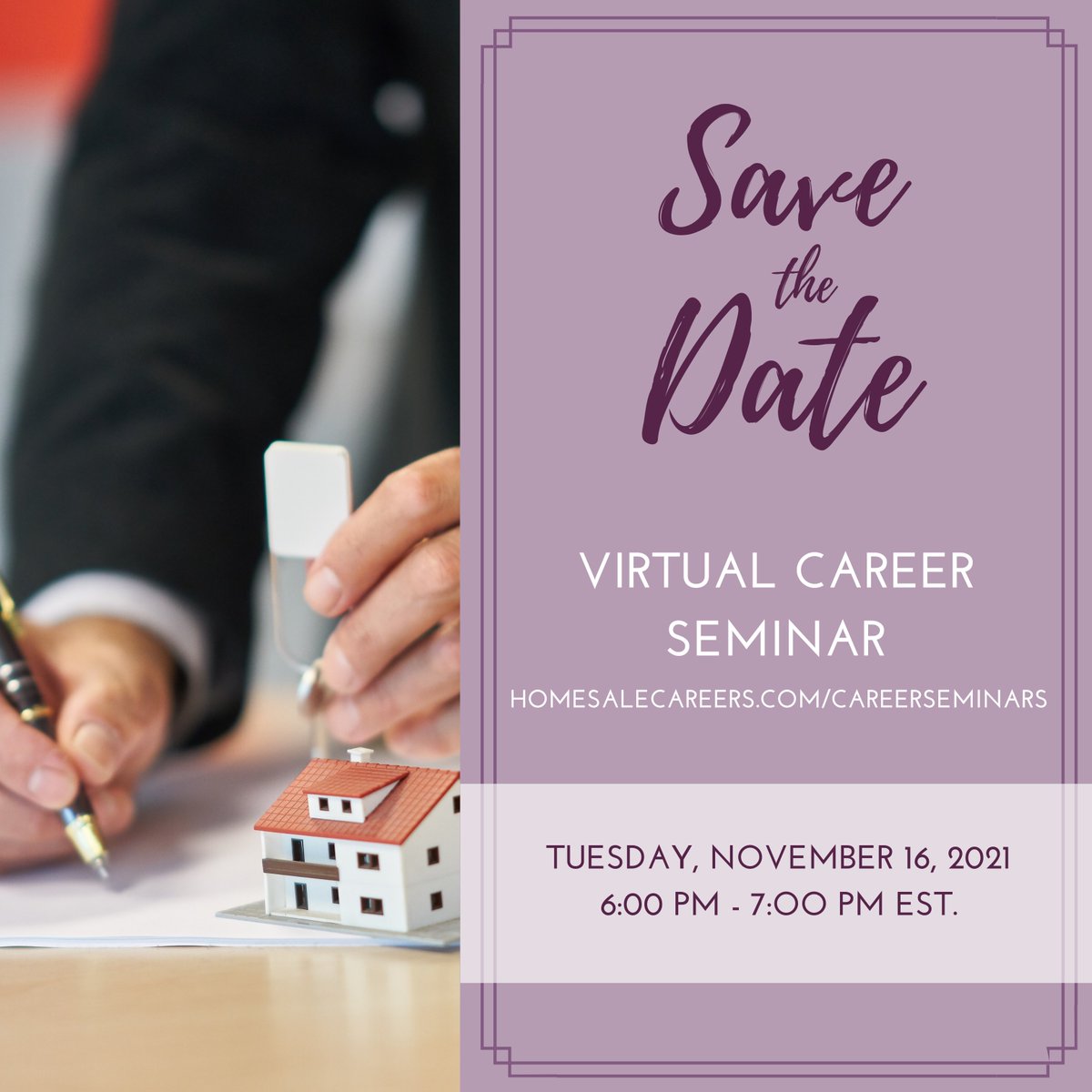 HomesaleRE's tweet photo. Are you considering a career change? Attend one of our Virtual Career Sessions to learn more about life as a REALTOR®. Visit https://t.co/1ahFbqV4CW for more information or to register!
#homesalecareers #careerchange #realestatecareer #lifeasarealtor #newcareer #homesalefamily https://t.co/5GErXtWHcz