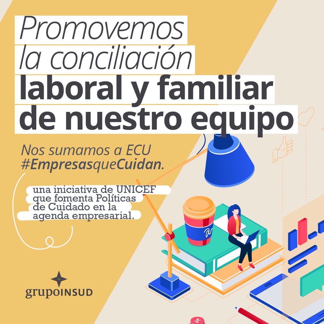 Insud_Arg's tweet photo. #CompromisoINSUD | Nos sumamos a #EmpresasQueCuidan, la iniciativa de @UNICEF que fomenta #PolíticasdeCuidado en la agenda empresarial, para promover la #conciliaciónlaboralyfamiliar de nuestro equipo. https://t.co/UpXEPzbYRb