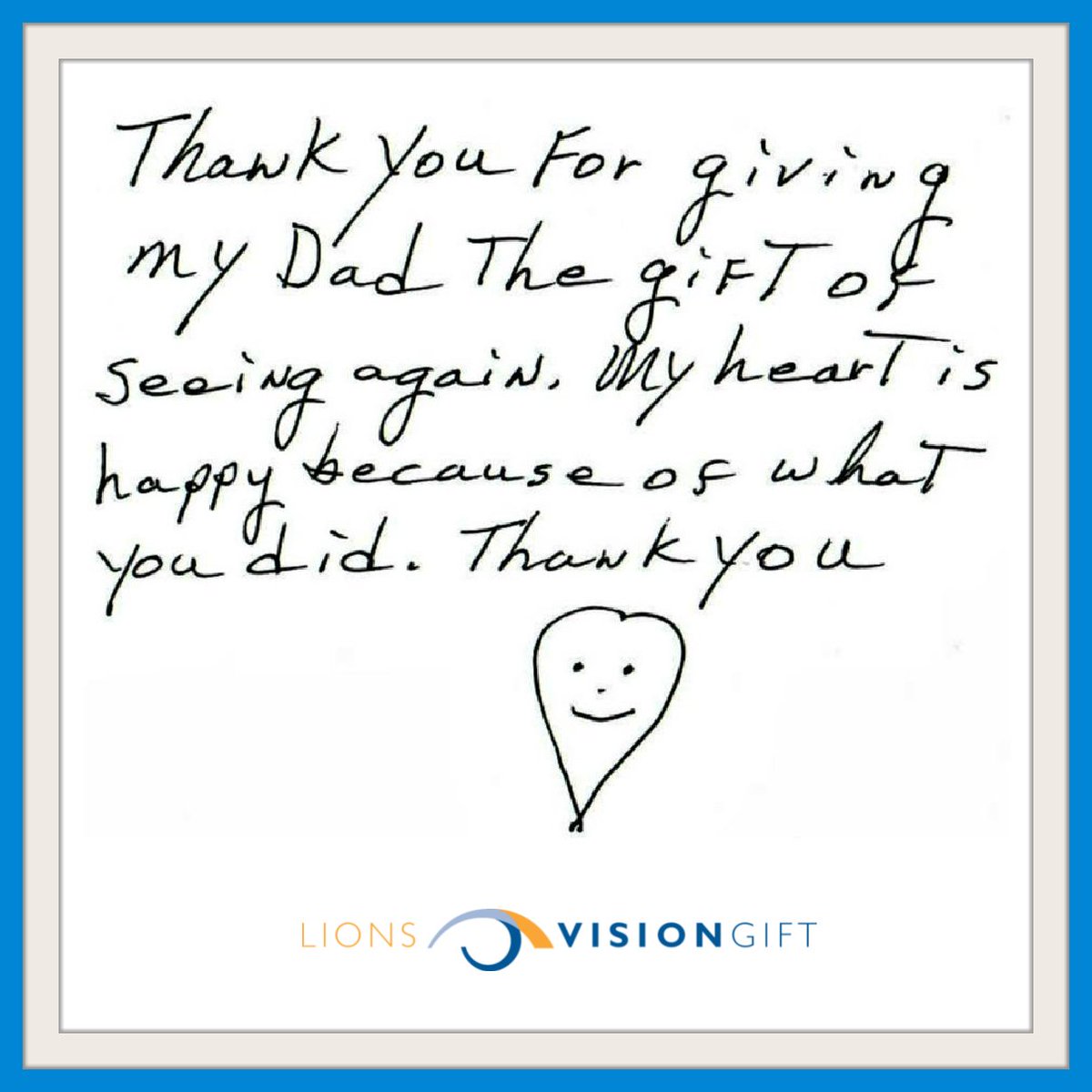 Sight restored is life restored. 

#Gratitude #DonorFamilies #RestoreSight