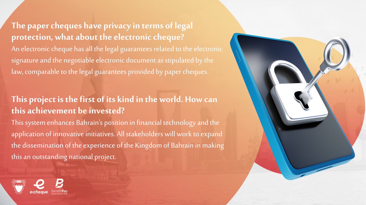 BahrainEmbUK's tweet photo. #Bahrain🇧🇭 operates the world’s first national #eCheque System.

#Technologies #Banking #Financial_Services https://t.co/n6YGneea6S