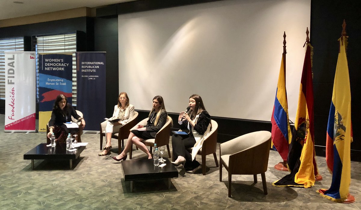 Miguelhd7's tweet photo. The prosperity of our countries relies on our ability to listen to the voice of millions of women who face challenges every day on their paths towards political representation #Andean #Assemblywoman meeting in #Ecuador @wdn @IRI_es @IRIglobal @FundacionFidal https://t.co/v6Ce6VnQ4u