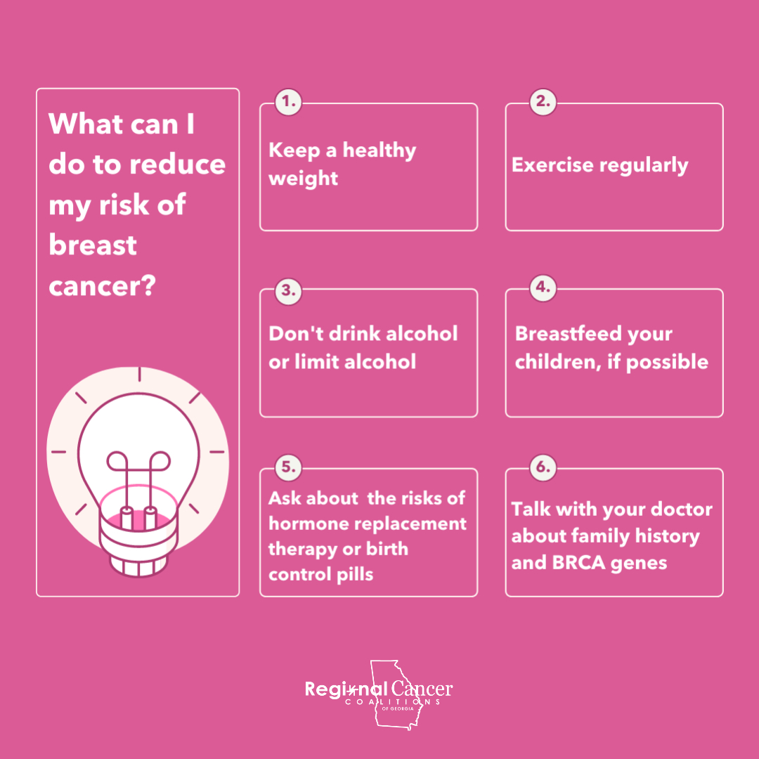 nwgacancer's tweet photo. Did you know there are things that you can do to reduce your chance of getting #breastcancer? Check our these helpful suggestions: https://t.co/DgfICoonc4 https://t.co/CtI1KTdeI3