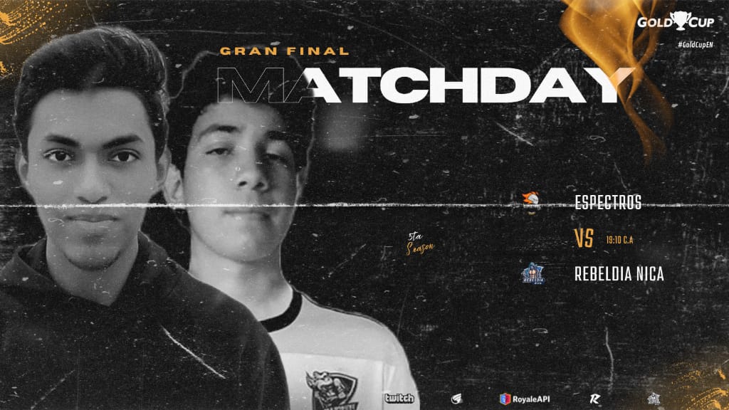 Gold Cup Gaming (@goldcupgg) on Twitter photo #CR โข MATCHDAY
Llego el dรญa, hoy se estarรก disputando la Gran Final, ambos equipos han demostrado potencial en la fase de PlayOff ๐ฅ
โ๏ธ | ๐ง๐ท <a href="/teamespectros/">๐๐๐๐ ๐๐๐๐๐๐๐๐๐</a> ๐ <a href="/NicaRebeldia/">Rebeldia Nica</a> ๐ณ๐ฎ
๐ | 19:00 C.A
๐ด | LIVE
#GoldCupEN #CR โข MATCHDAY
Llego el dรญa, hoy se estarรก disputando la Gran Final, ambos equipos han demostrado potencial en la fase de PlayOff ๐ฅ
โ๏ธ | ๐ง๐ท <a href="/teamespectros/">๐๐๐๐ ๐๐๐๐๐๐๐๐๐</a> ๐ <a href="/NicaRebeldia/">Rebeldia Nica</a> ๐ณ๐ฎ
๐ | 19:00 C.A
๐ด | LIVE
#GoldCupEN