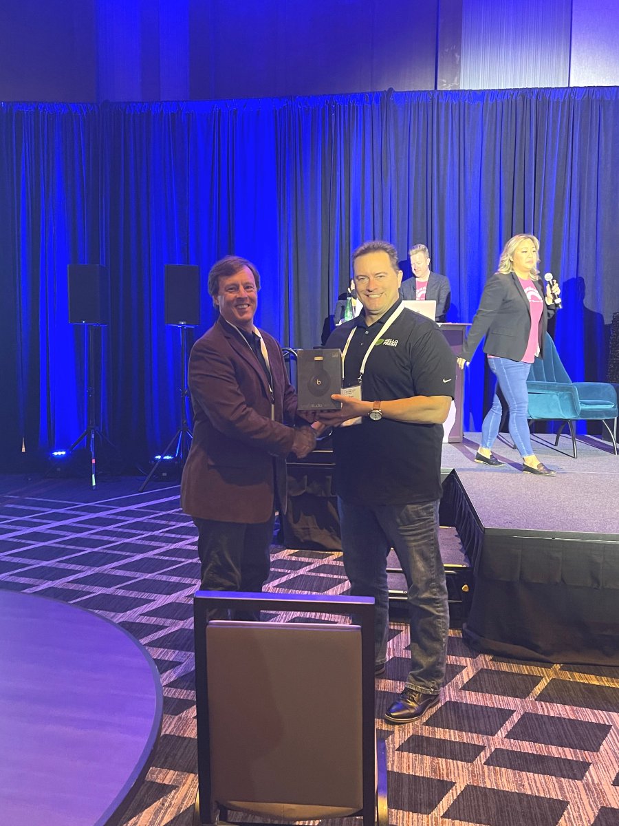 COPC's tweet photo. Congrats to Adam McCreery, Associate Director Customer Care at @HelloFresh, on winning COPC Inc.'s giveaway as part of the @CustContactWeek Demo Dash at #CCWNashville. We hope you enjoy your prize! https://t.co/c6I2HuC0mc