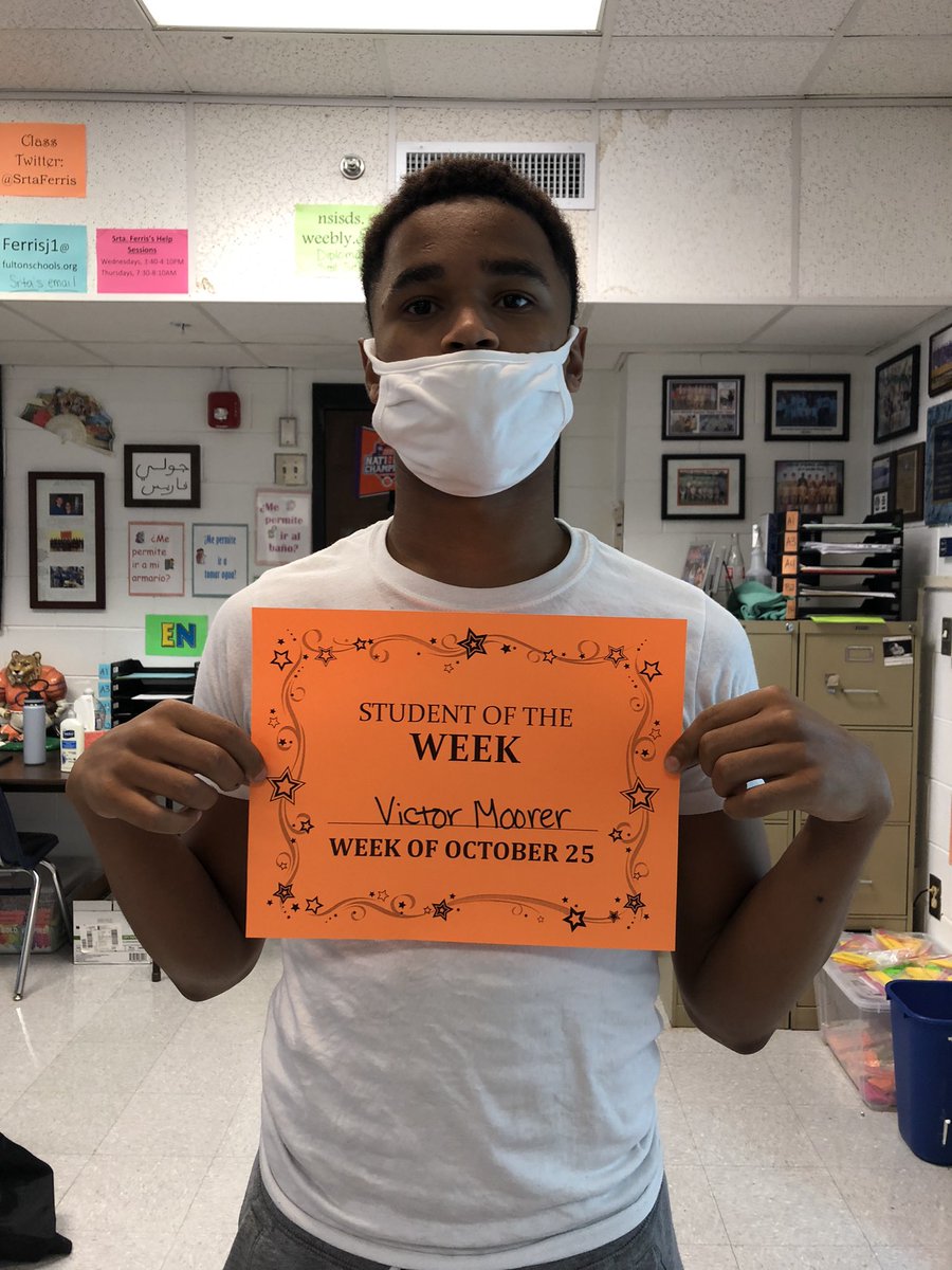 Felicidades to Victor, my student of the week! #NSWeeklyWonder #WeArePROS @hansonmscott <a href="/Sheridan_NSCHS/">Mark Sheridan</a> <a href="/fcspbis/">FCSPBIS</a> <a href="/BarbourSSarah/">Sarah Barbour</a>
