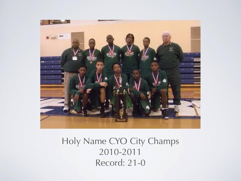 Airmack19's tweet photo. @TheOfficial_80 We’re still following you here at Holy Name.  Proud of you Dre!  Dan passed away January of 2020 if you weren’t aware.  We’re still down here at the corner of Broadway and Harvard doing what we do.  Tell your Mom we all said hello. https://t.co/sfYbWHHq7X
