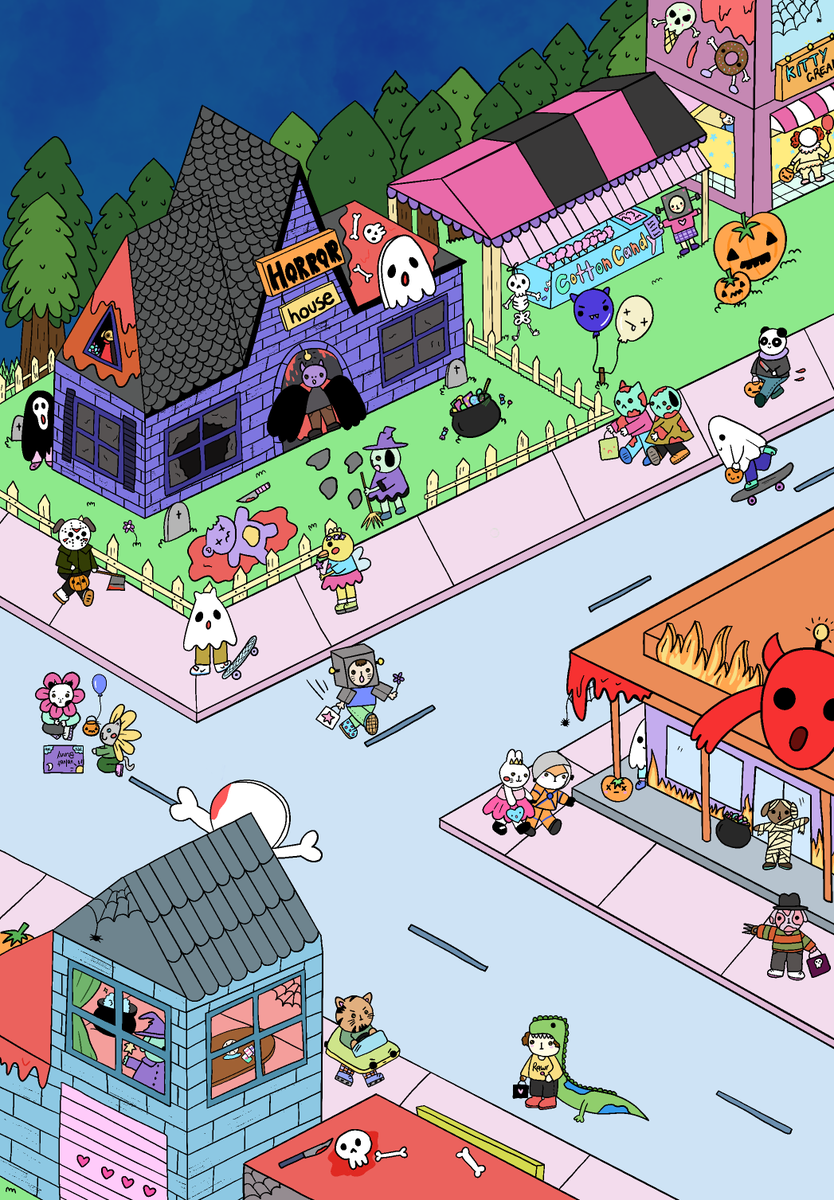 🎃HALLO-VENDER FIELDS🎃
The animals of the Lavender Fields love Halloween, especially wearing costumes, visiting each of the horror houses they create and eating ice cream OBVIOUSLY 🩸🧙🌳

Now available on @withFND 
💜Reserve price 0.45💜
foundation.app/@vvelvetbunnyy…