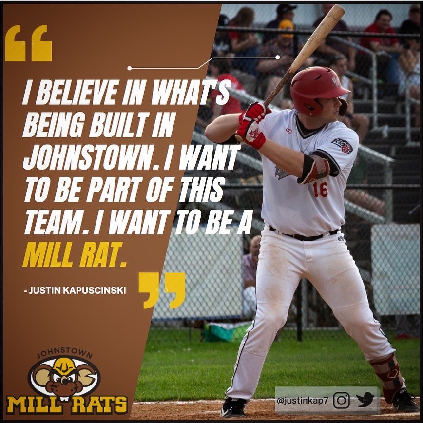 𝕄𝕖𝕖𝕥 𝕥𝕙𝕖 𝕄𝕚𝕝𝕝 ℝ𝕒𝕥𝕤
•
•
•
A heavy-hitting slugger from Colts Neck, NJ! <a href="/justinkap7/">Justin Kapuscinski</a> currently plays his collegiate baseball with <a href="/Marist_BSB/">Marist Baseball</a> (NY), &amp; provides SERIOUS power from the RH batter’s box. To anybody strolling along John’s Street this summer: Heads up!