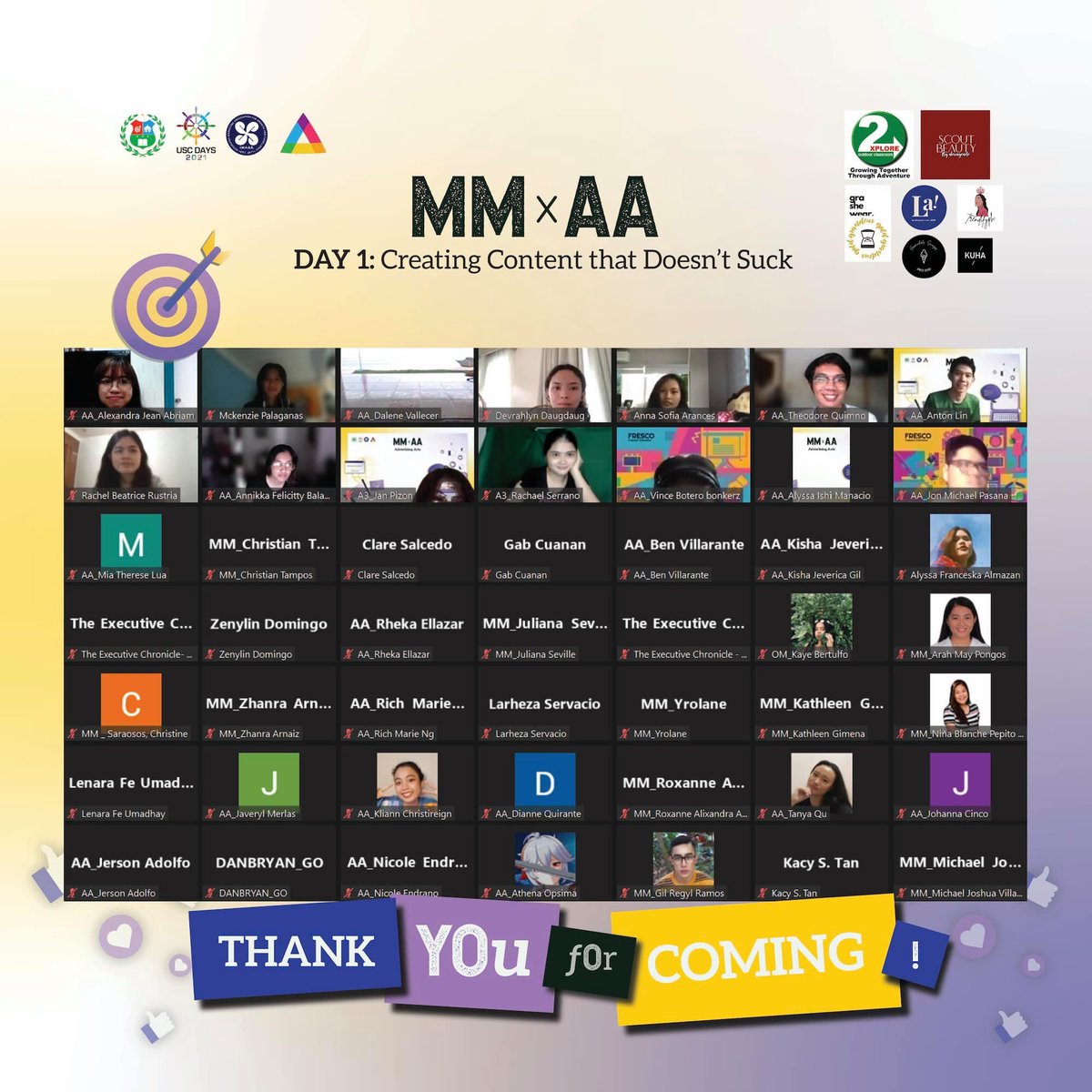 USCA3official_'s tweet photo. That’s a wrap for MMxAA Day 1! We hope that you learned something and enjoyed the event 💗

Catch you guys later at 1:00 PM for MMxAA Day 2! We have some exciting activities AND prizes in store for you👀 https://t.co/XBAzSNiXPE